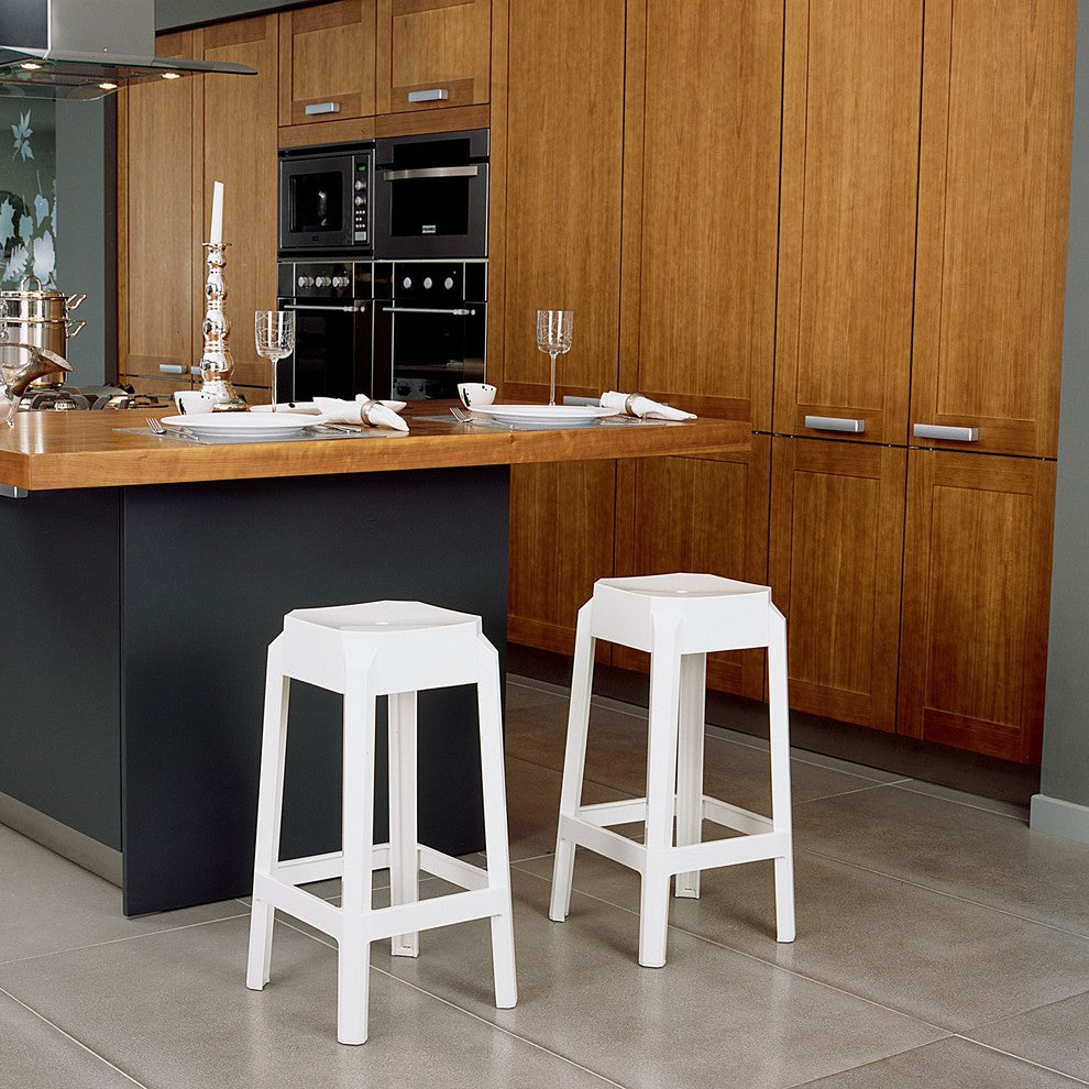 Compamia Fox Counter Stools, Set of 2, White
