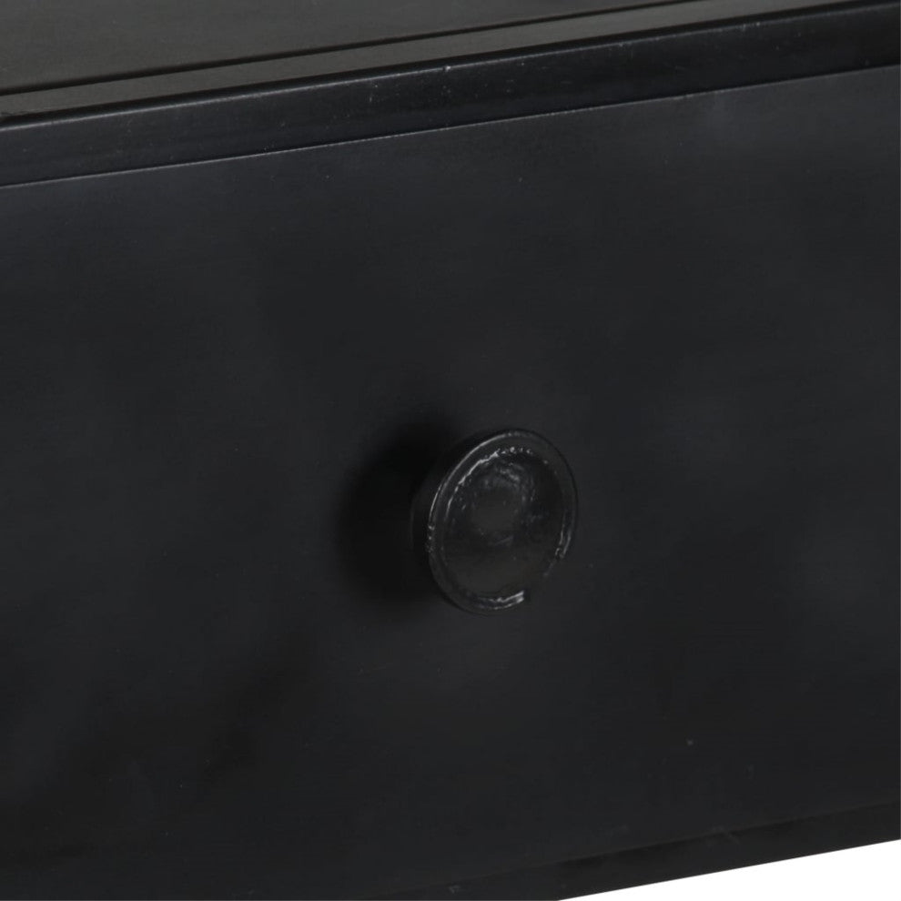 Vidaxl Book Cabinet 35.4"x13.8"x70.9" Rough Mango Wood and Iron
