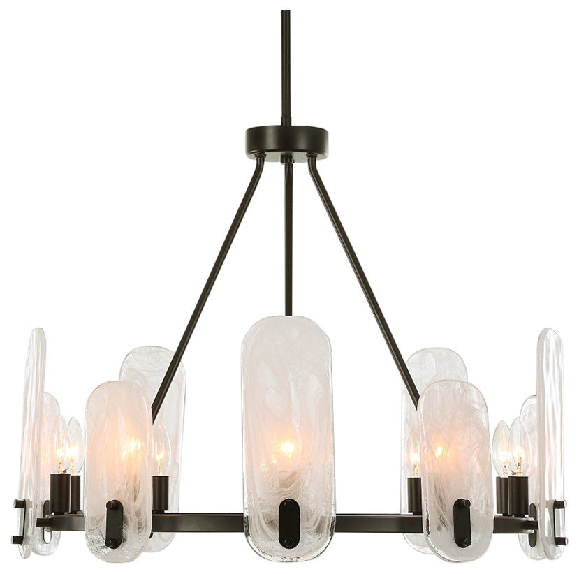 Uttermost Ellipse 10 Light Dark Bronze Chandelier