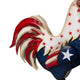 21"H Metal Patriotic Rooster Porch Decor