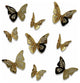 3D Gold Butterflies Peel & Stick Mirrors