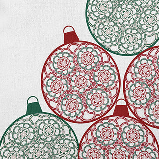 Fancy Ornament Stack Accent Pillow, Forest Green, 26"x26"