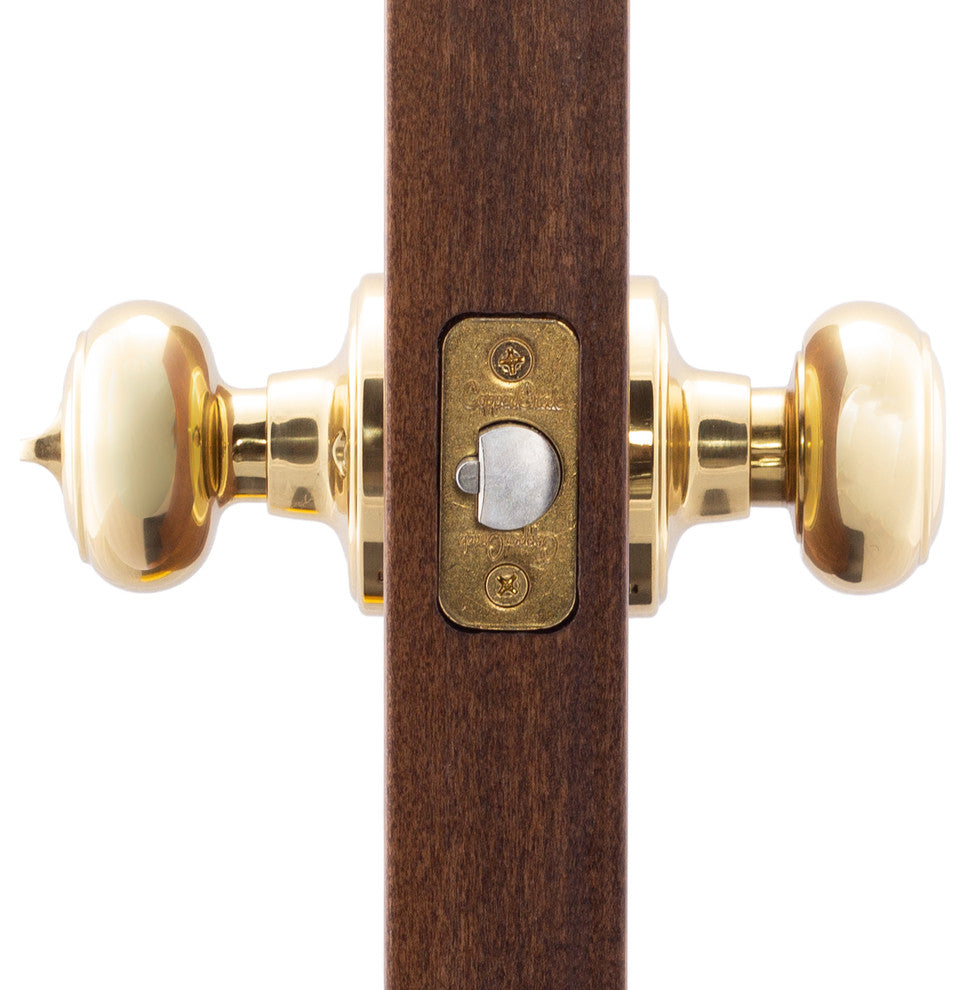 Keyed Entry Knob, Polished Brass