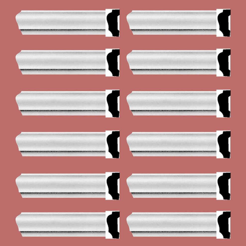 Cornice White Urethane Alison Simple Design 12 Pieces Totaling 1128" Length