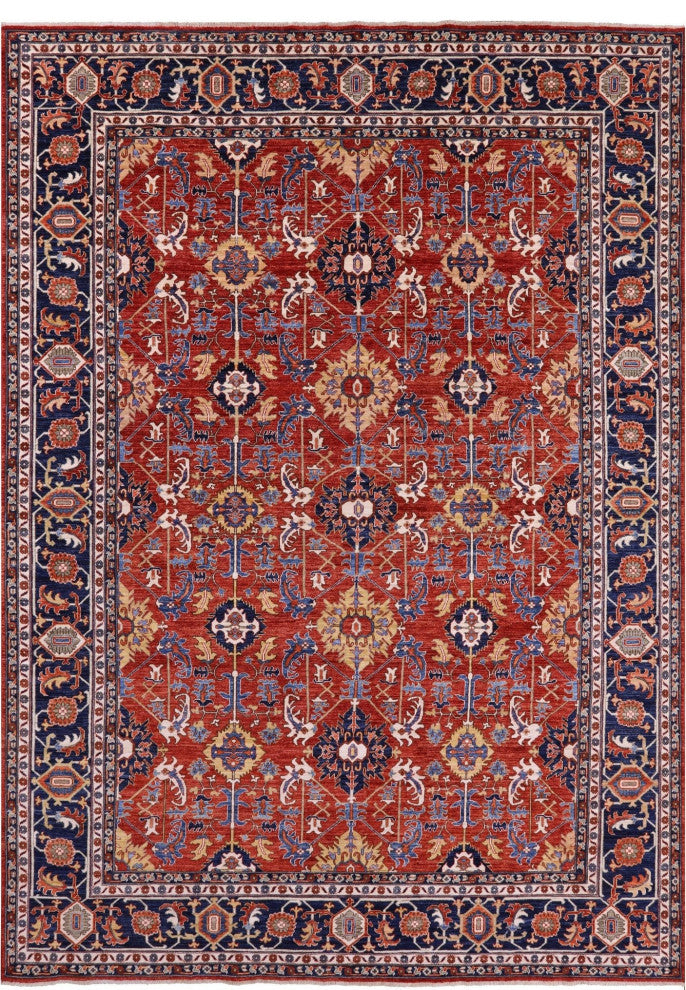 Handmade Persian Fine Serapi Wool Rug 9' 11" X 13' 8" - Q12859