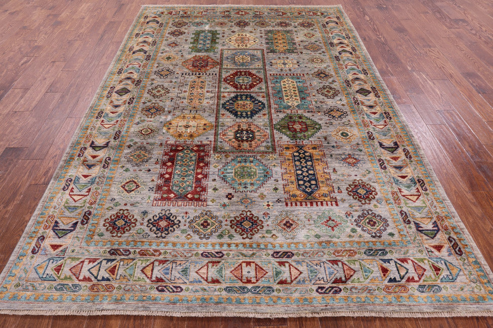 Fine Turkmen Ersari Hand-Knotted Wool Rug 6' 9" X 10' 0" - Q12198