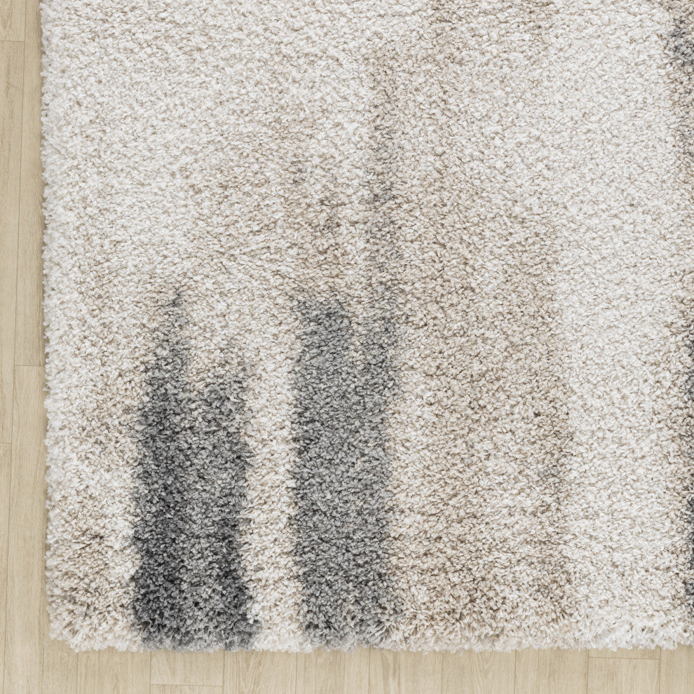 Noori Rug Shag Walsh Gray/Beige Rug, 8'9"x12'2"