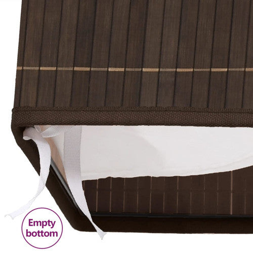 vidaXL Laundry Basket Laundry Hamper Dirty Clothes Basket Rectangular Dark Brown
