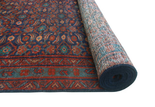 Fine Vintage Distressed Kia Navy/Rust Runner, 3'3x10'3