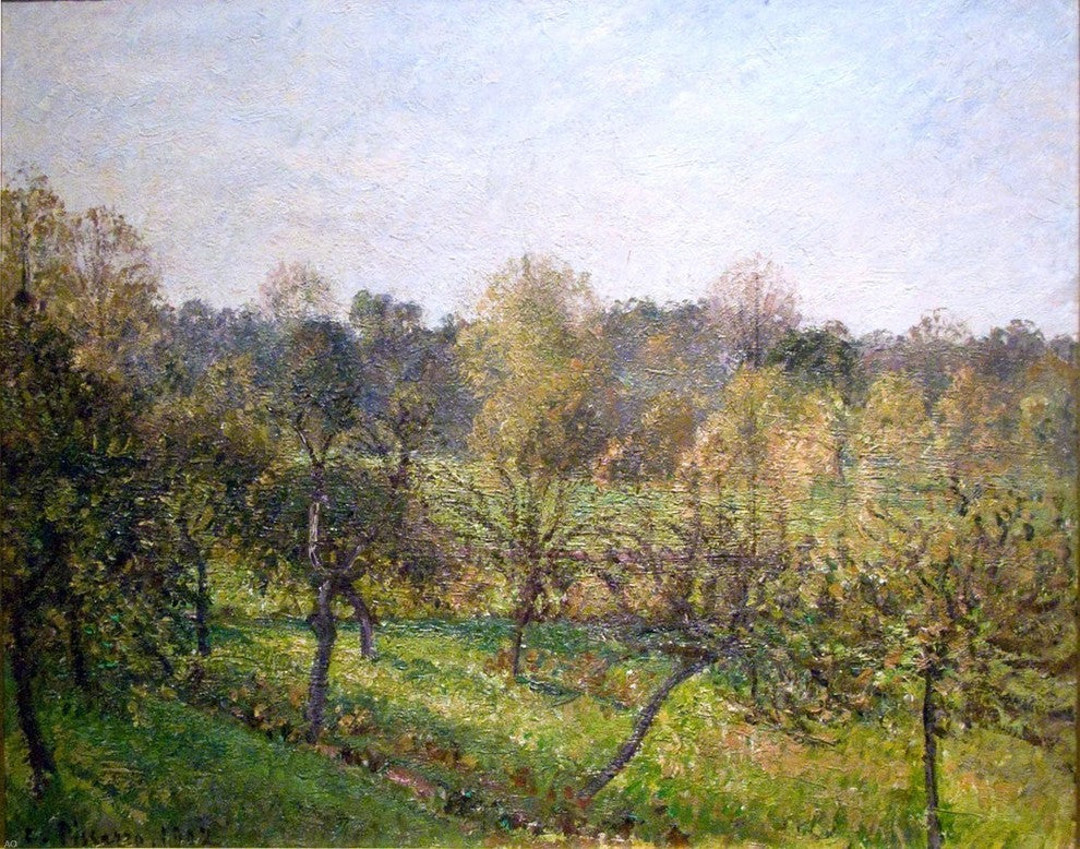 Camille Pissarro Forest in Evening, 20"x25" Wall Decal Print