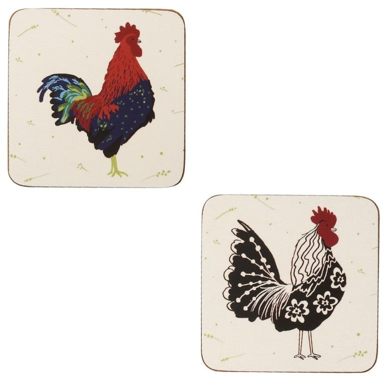 Rooster Coasters, Set of 4