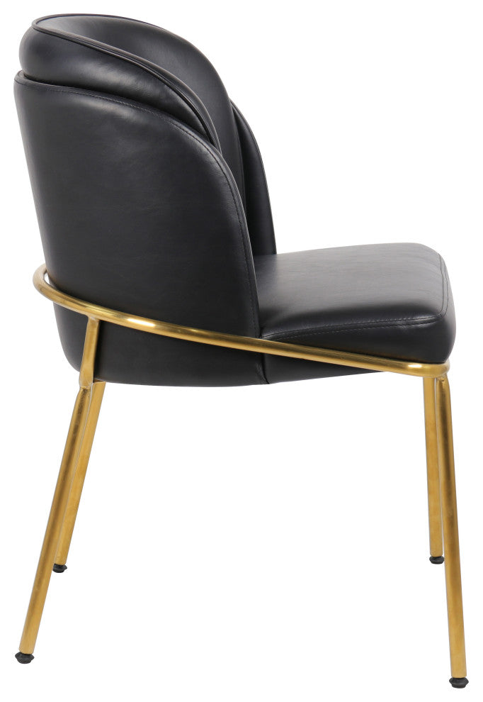 Jagger Upholstered Dining Chair, Black, Set of 2