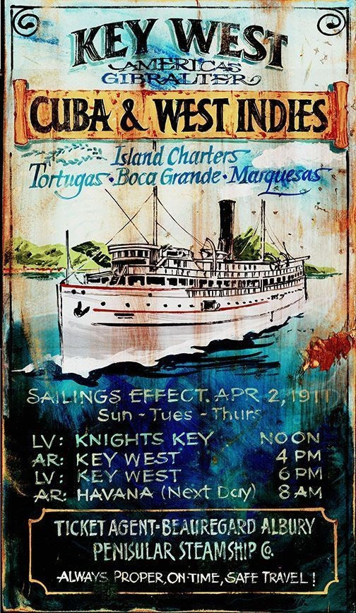 Key West Island Charters Wall Decor
