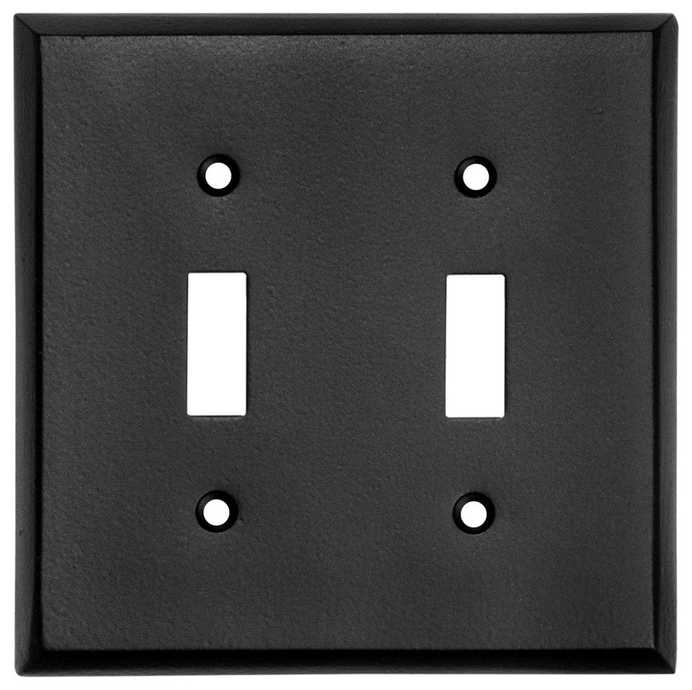 Ageless Iron Double Toggle Wall Plate in Black Iron