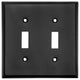 Ageless Iron Double Toggle Wall Plate in Black Iron