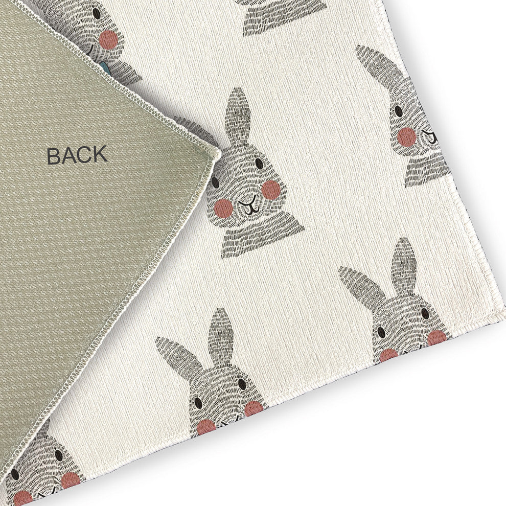 5' x 7' Bunny Fluffle Easter Chenille Indoor/Outdoor Rug