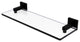 Montero 16" Glass Vanity Shelf, Beveled Edges, Matte Black