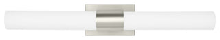 Perpetua LED 30" Bathroom Vanity Light With End Caps, Brushed Nickel