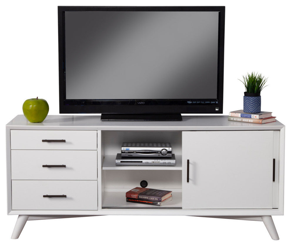 Flynn Large TV Console, White