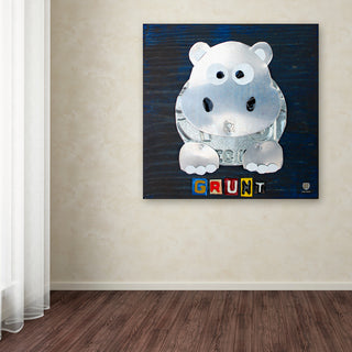 "Grunt The Hippo" Canvas Art by Design Turnpike