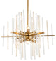 Woodbridge Lighting 20116CBR Spires 6-Light Chandelier, Clear, Plated Amber