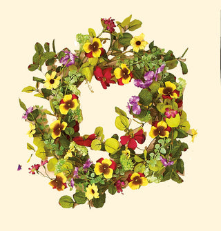Medium Wreath With Pansy, 22"