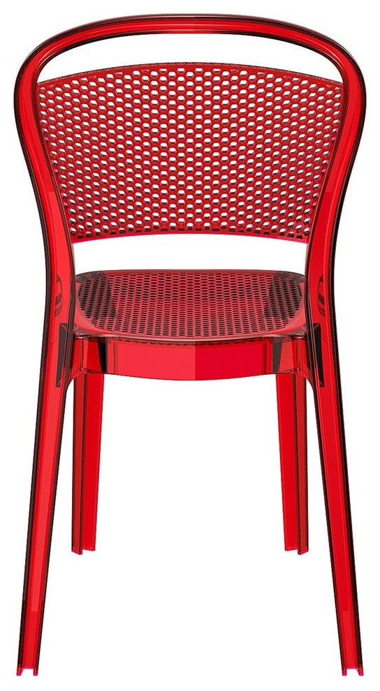 Compamia Bee Dining Chairs, Set of 2, Transparent Red