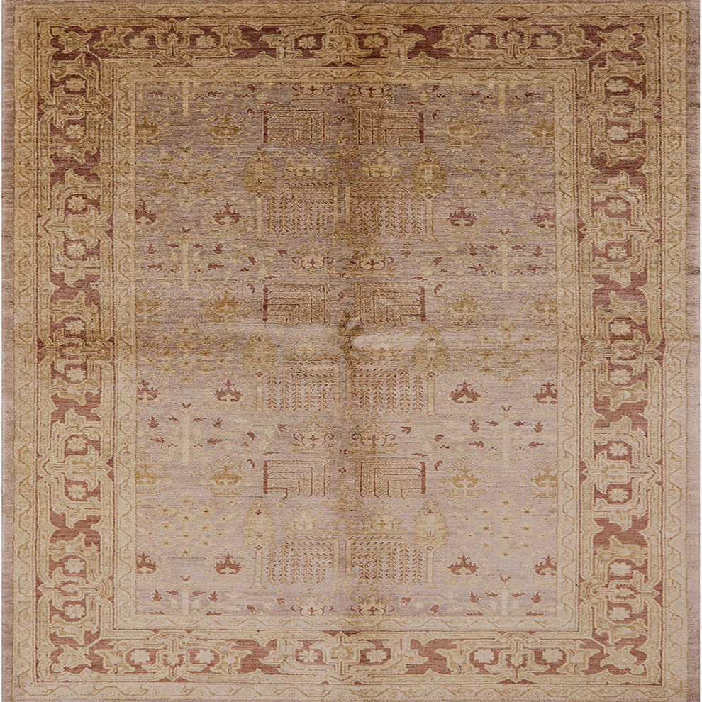 Ahgly Company Indoor Square Mid-Century Modern Area Rugs, 8' Square
