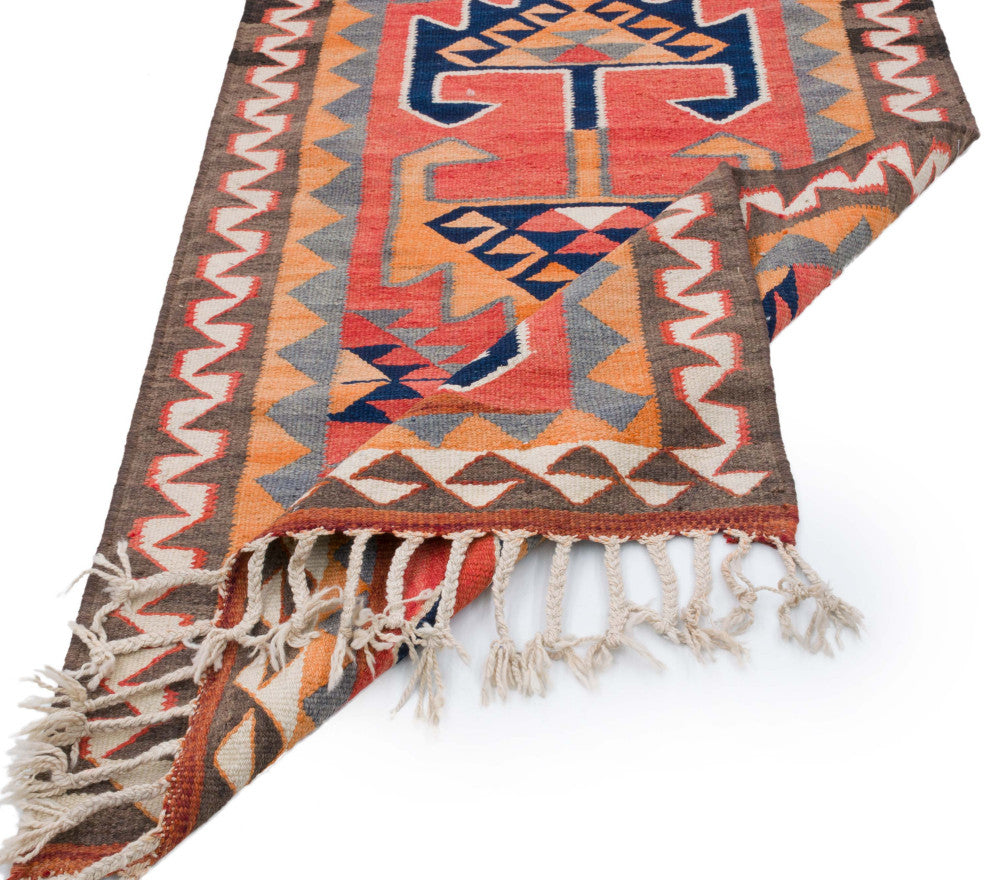 Vintage Turkish Kilim Runner 3' 5" x 11' 5", 41 in. x 137 in.