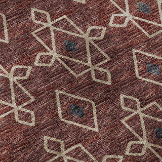 Addison Premium Washable Mayfield AMF109 Red 3' x 5' Rug