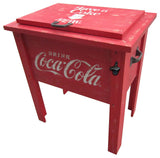 Coke Cooler 54Qt Wood Vintg Red