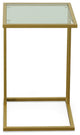 Provenzano Glass Top C Table, Gold