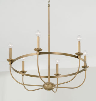 Capital Lighting Rylann 6-Light Chandelier 425161AD Aged Brass