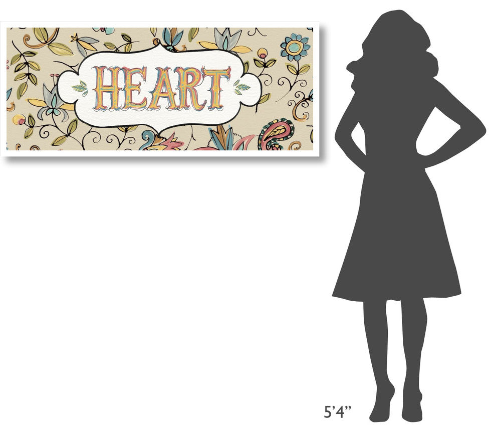 "Peace and Paisley IV" Digital Paper Print by Anne Tavoletti, 52"x22"