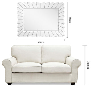 Traverse Modern Beveled Rectangular Wall Mirror, 30"x40"