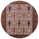 Ahgly Company Indoor Round Mid-Century Modern Area Rugs, 6' Round