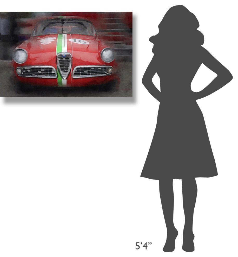 "1959 Alfa Romeo Giulietta Watercolor" Fine Art Print