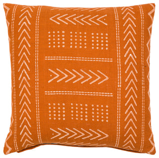 Surya Malian Brick Red Pillow Shell With Polyester Insert 22"H X 22"W