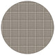 Fossil Herrington Plaid Area Rug Milliken Tactesse Nylon, RND 4'