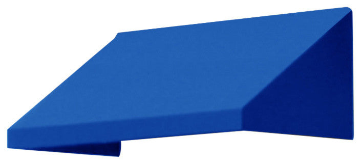 Awntech 8' New Yorker Acrylic Fabric Fixed Awning, Bright Blue