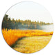 Amazing Yellow Mountain Meadow, Landscape Large Disc Metal Artwork, 11"