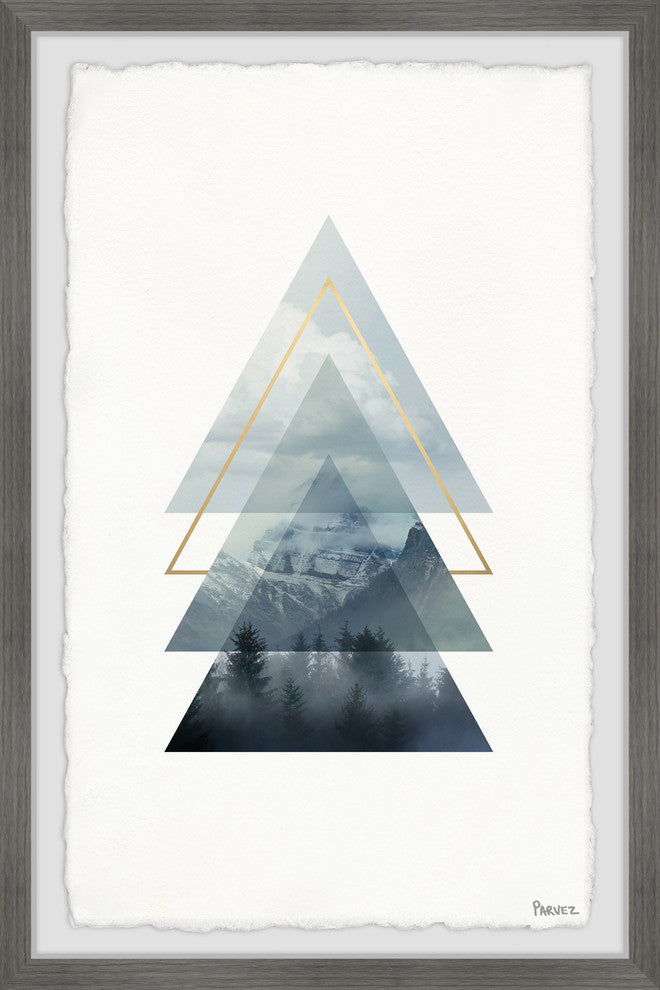 "Triangular Forest" Framed Painting Print, 16"x24"