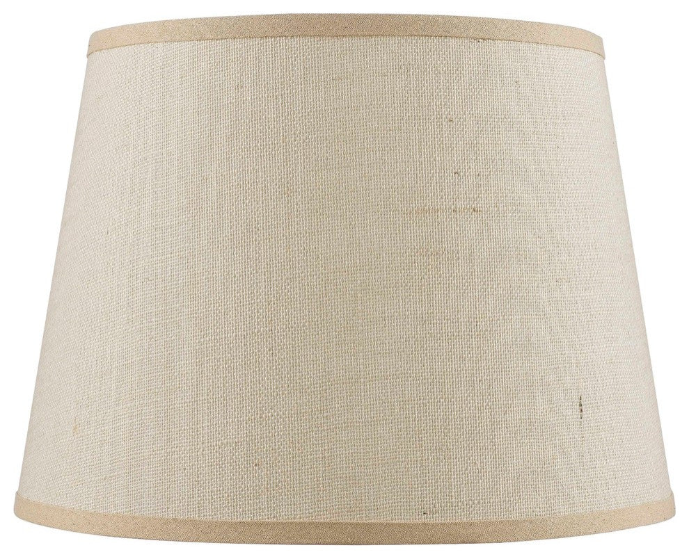 Cal Lighting Hardback Fine Burlap Shade, Light Tan