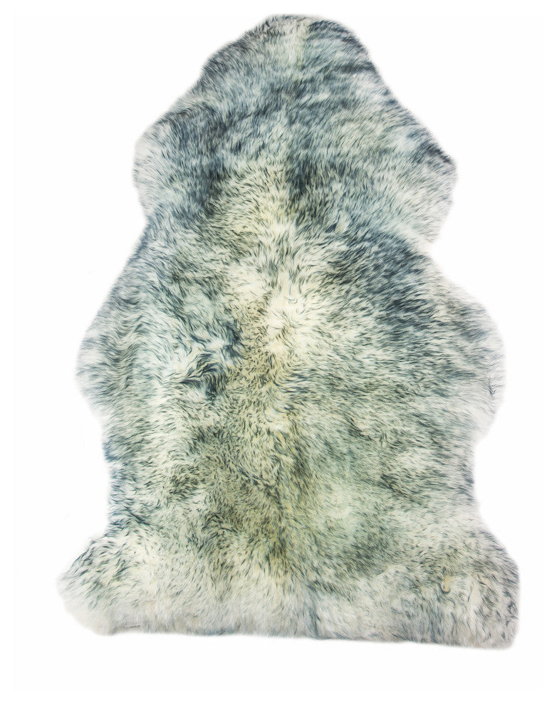 Milan Shearling Single Sheepskin Rug 2'x3', Gray Mist