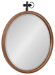 Hogan Decorative Framed Wall Mirror, Rustic Brown, 24"x28"