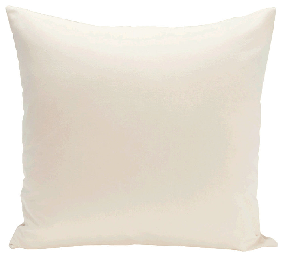 Solid Decorative Pillow, Ivory, 18"x18"