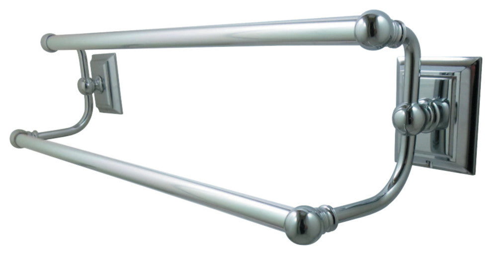 Kingston Brass 24" Dual Towel Bar, Polished Chrome