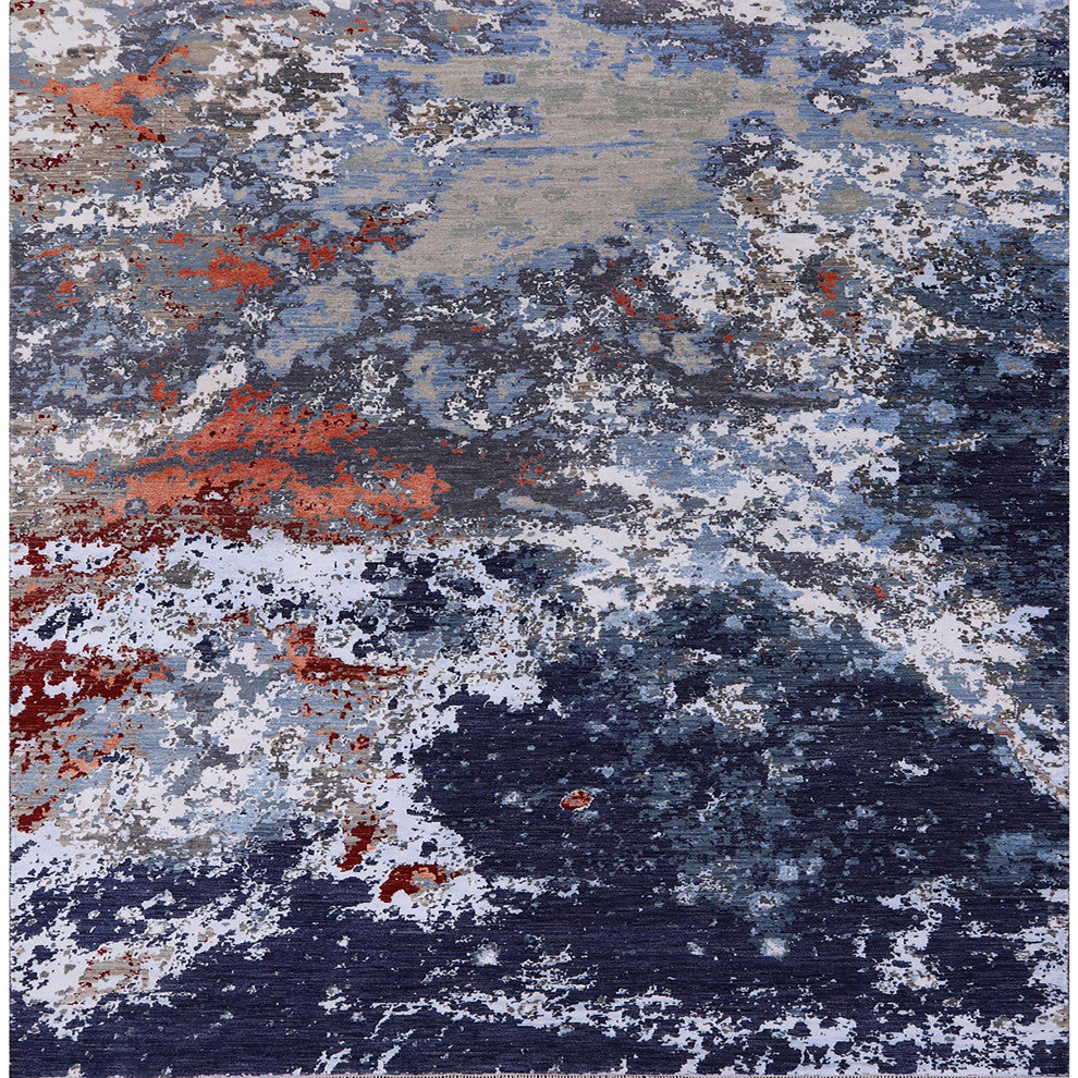 Ahgly Company Indoor Square Mid-Century Modern Area Rugs, 8' Square