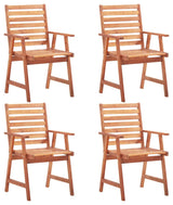 Vidaxl Outdoor Dining Chairs 4-Piece Solid Acacia Wood