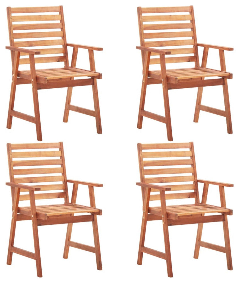 Vidaxl Outdoor Dining Chairs 4-Piece Solid Acacia Wood